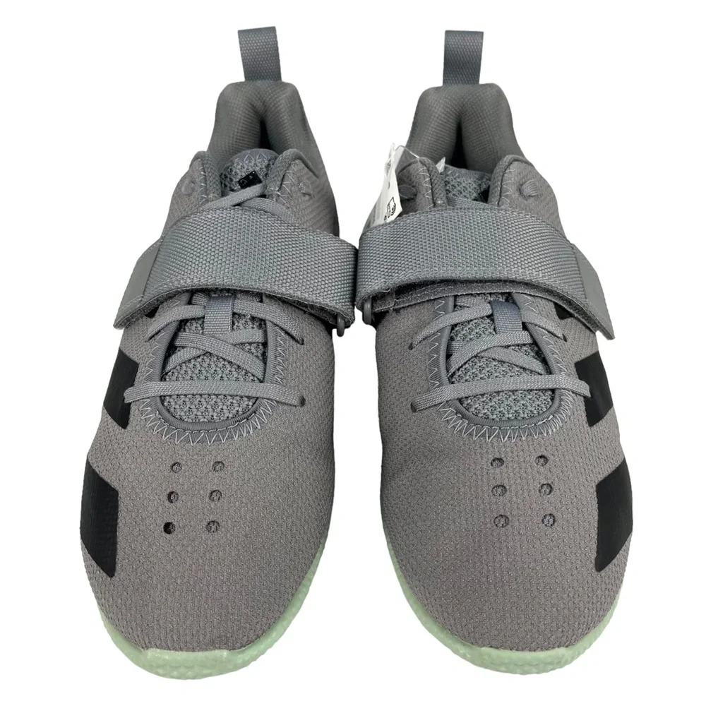 Adidas Adipower Men 8.5 Gray Mint Weightlifting Training Shoes‎